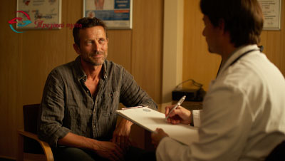 Пациент разговаривает с врачом